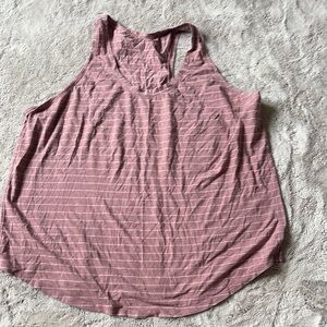 Lululemon Striped Pink tank top